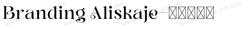 Branding Aliskaje字体转换